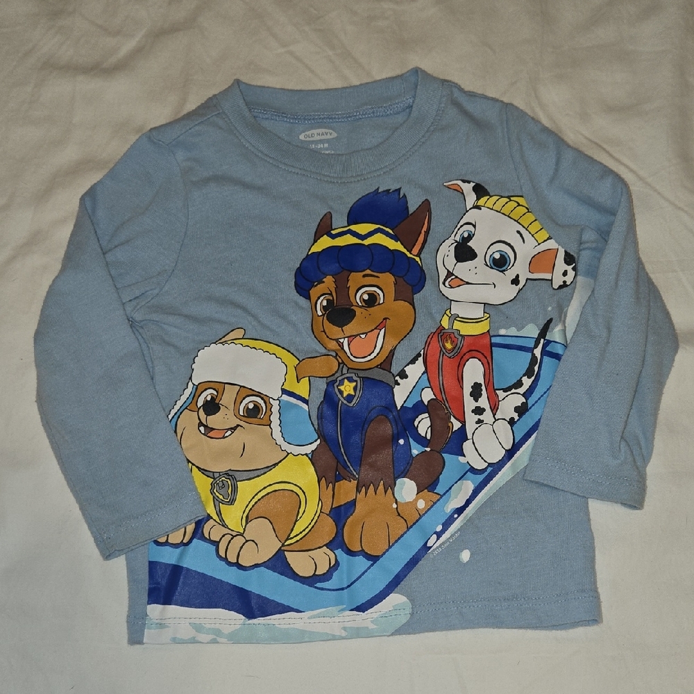 Old Navy Light Blue Paw Patrol Long Sleeve Tee